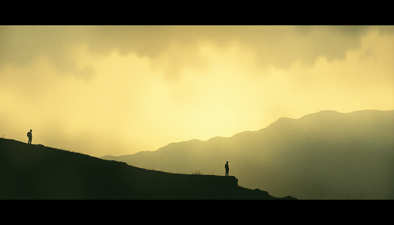 Fan-driven abstract illustration evoking the emotional arc of Schooldays by Gentle Giant