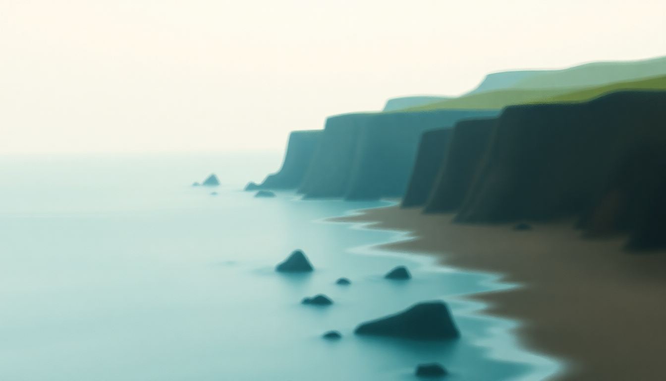 Fan-driven abstract illustration evoking the emotional arc of Sea Legs by The Shins