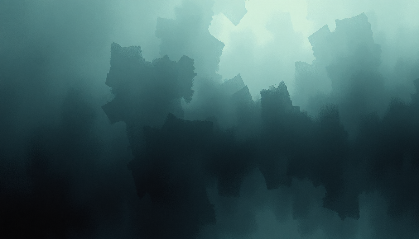 Fan-driven abstract illustration evoking the emotional arc of Second Bad Vilbel by Autechre