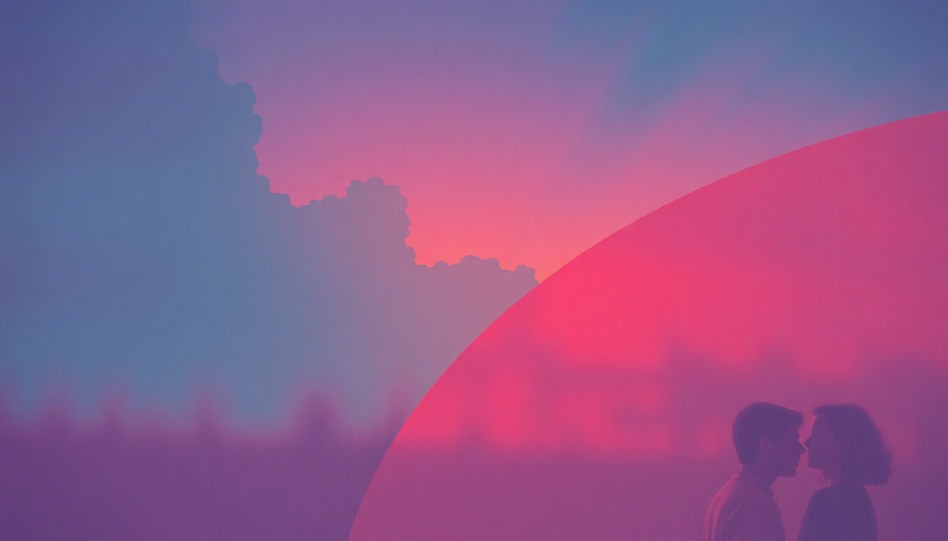 Fan-driven abstract illustration evoking the emotional arc of Secret Lovers by Atlantic Starr