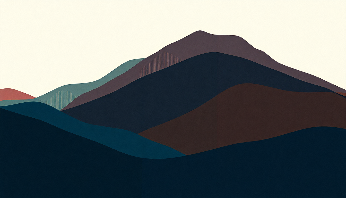 Fan-driven abstract illustration evoking the emotional arc of Segment by Charlie Parker