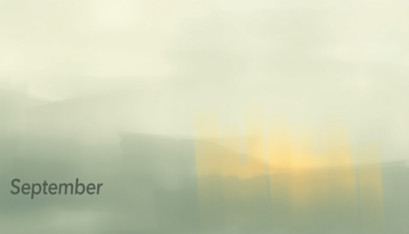 Fan-driven abstract illustration evoking the emotional arc of September by The Shins