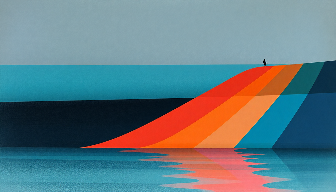 Fan-driven abstract illustration evoking the emotional arc of Seven Seas by Echo & the Bunnymen