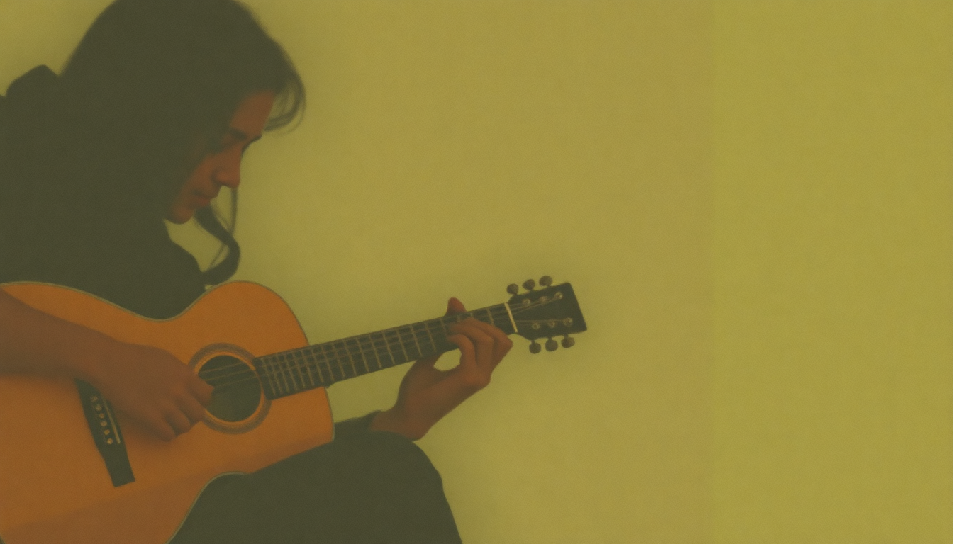 Fan-driven abstract illustration evoking the emotional arc of Sharing a Gibson with Martin Luther King Jr by Lambchop