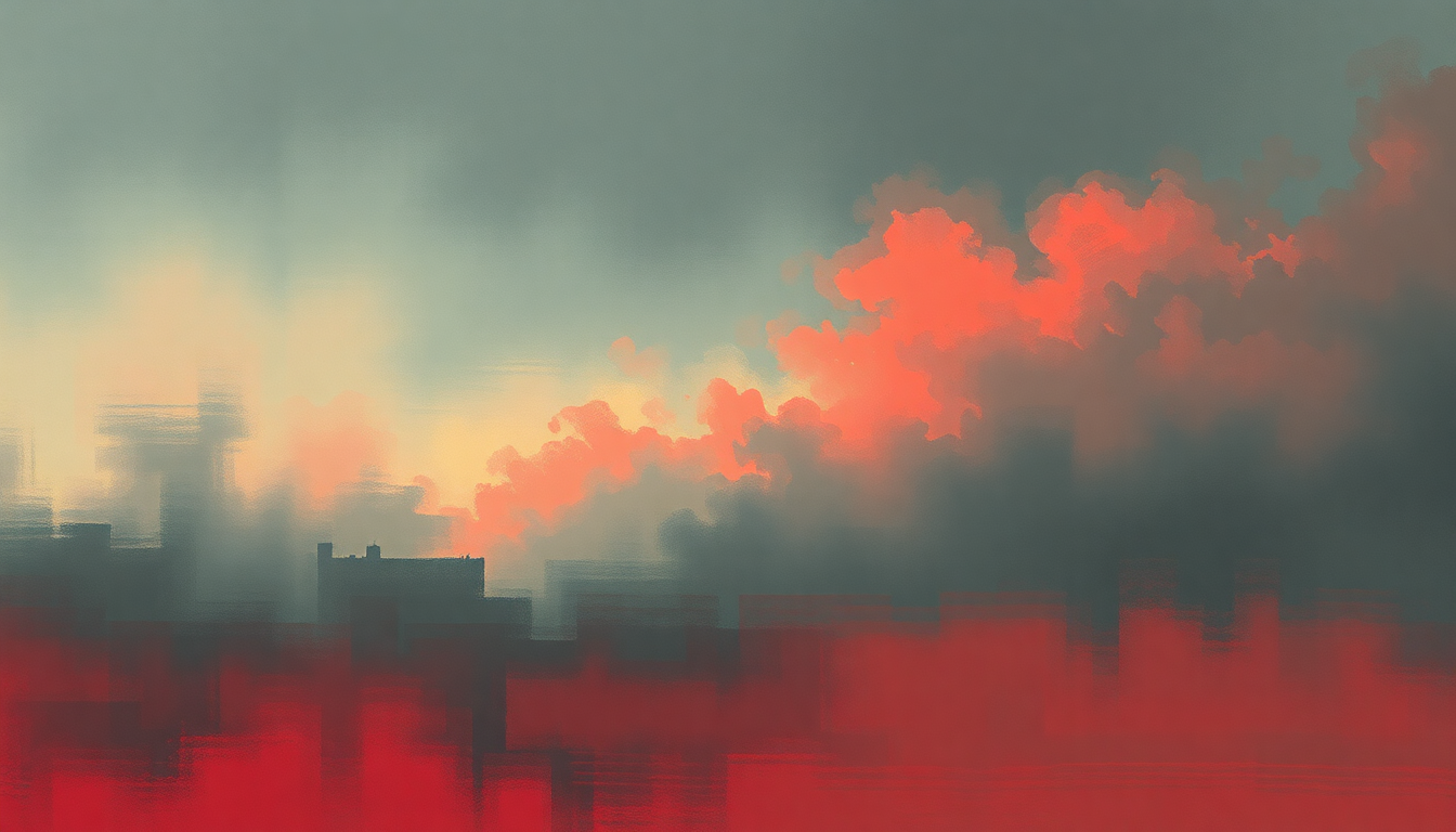 Fan-driven abstract illustration evoking the emotional arc of She Loves Us by Swans