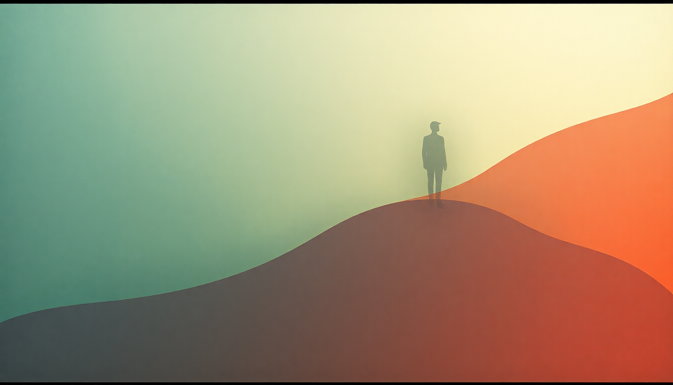 Fan-driven abstract illustration evoking the emotional arc of She Moves She by Four Tet