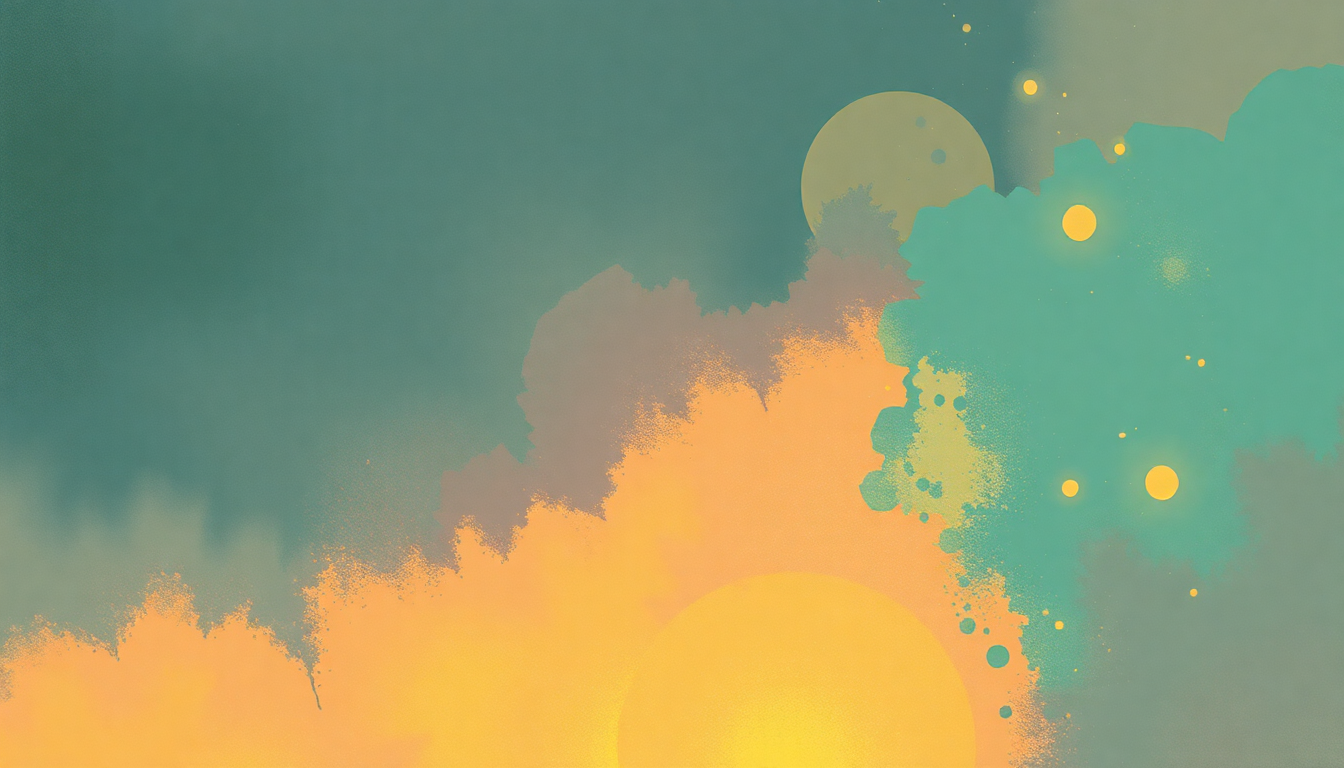 Fan-driven abstract illustration evoking the emotional arc of She's Electric by Oasis