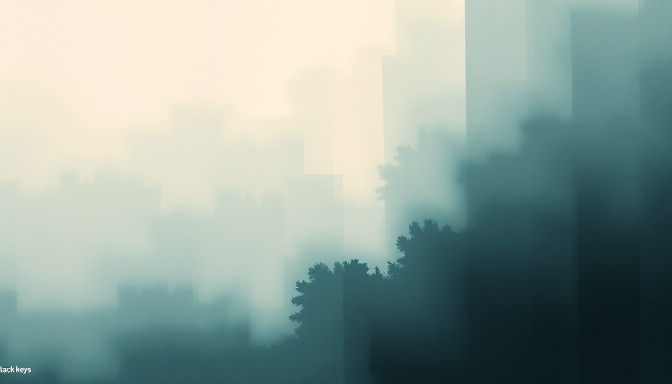 Fan-driven abstract illustration evoking the emotional arc of She's Long Gone by The Black Keys