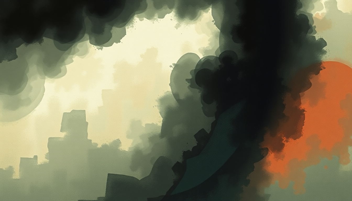 Fan-driven abstract illustration evoking the emotional arc of Shock Me by Baroness