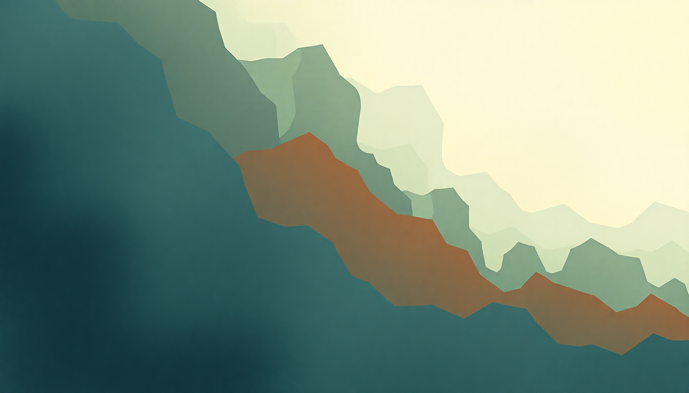 Fan-driven abstract illustration evoking the emotional arc of Shuggie by Unknown Mortal Orchestra