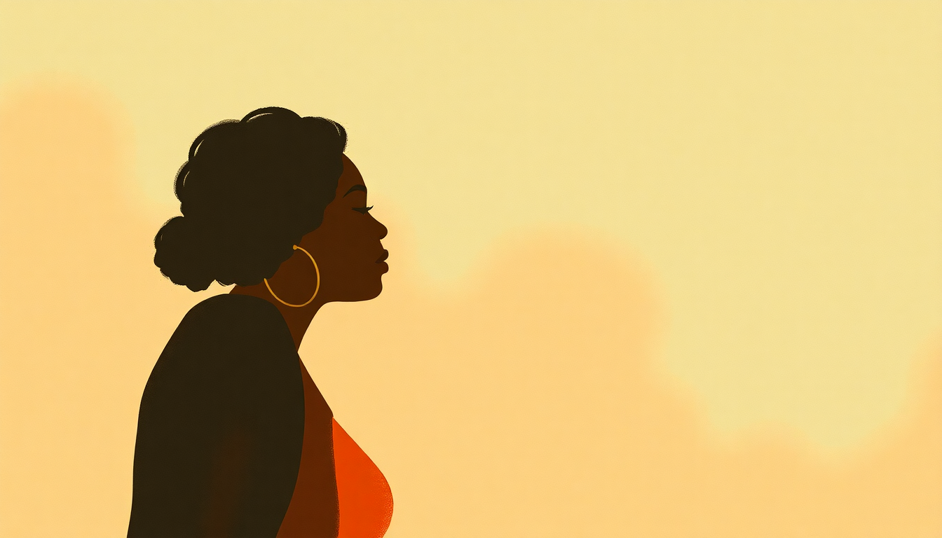 Fan-driven abstract illustration evoking the emotional arc of Sista Big Bones by Anthony Hamilton