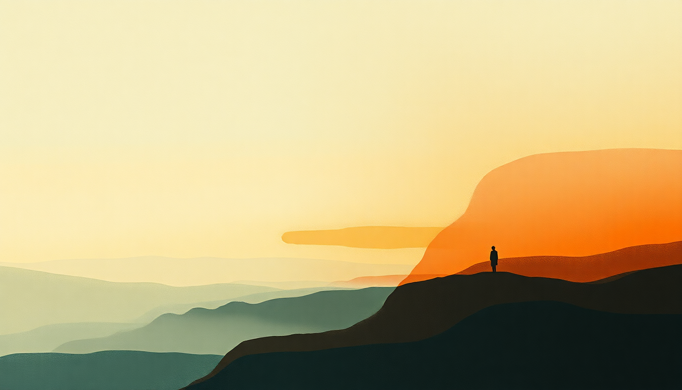 Fan-driven abstract illustration evoking the emotional arc of Sit Around the Fire by Jon Hopkins