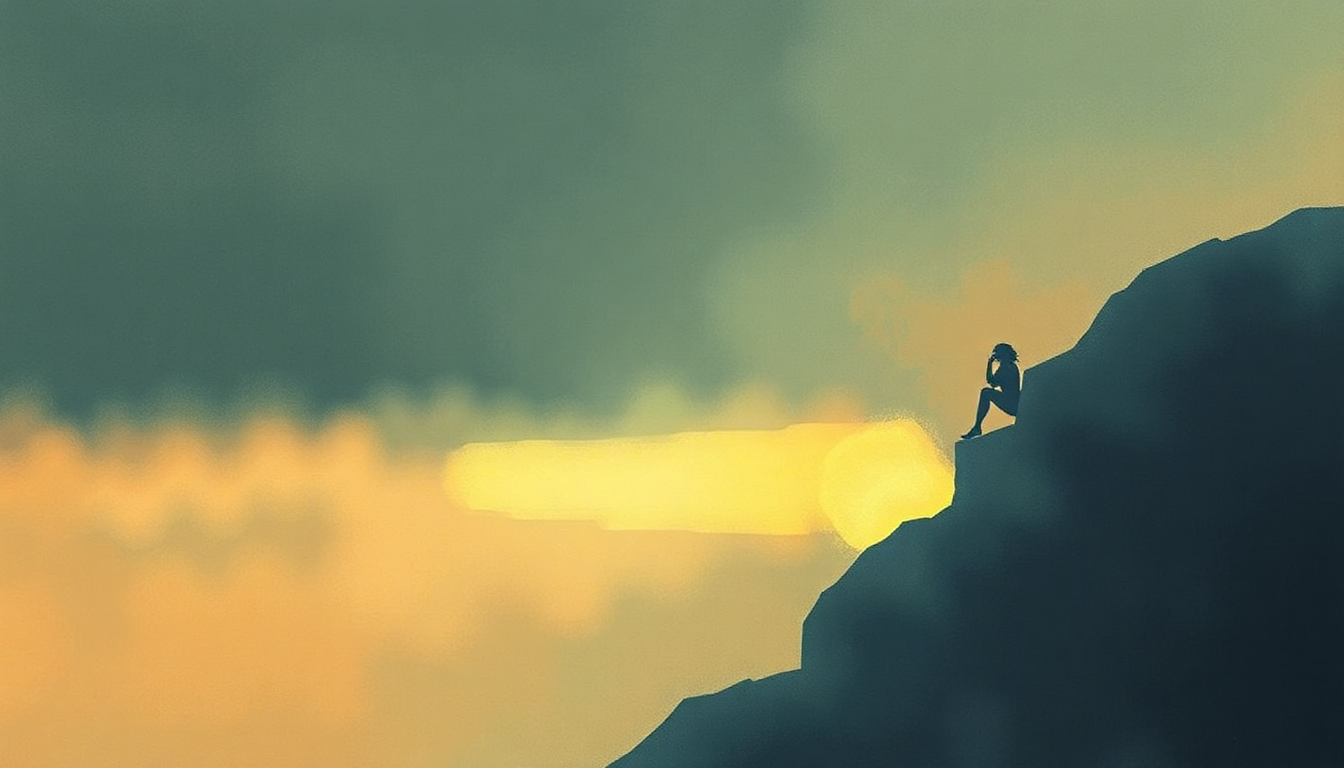 Fan-driven abstract illustration evoking the emotional arc of Skin of the Night by M83