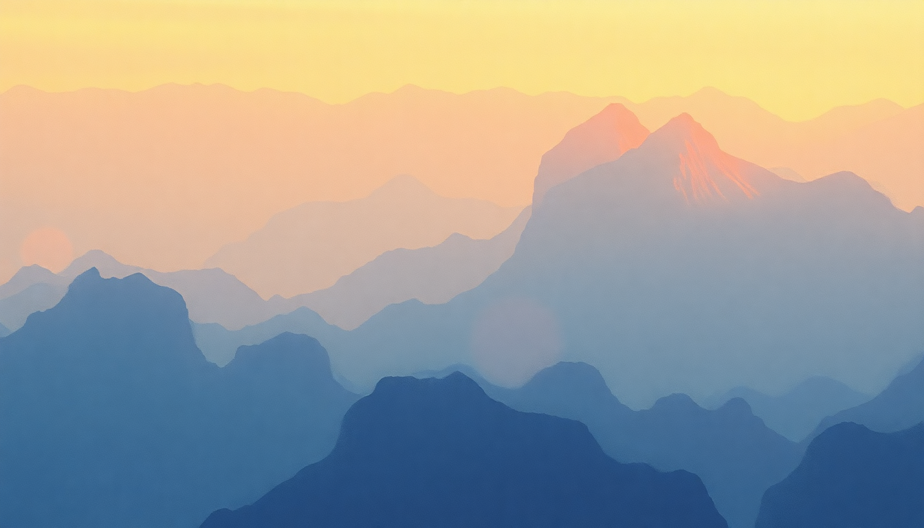 Fan-driven abstract illustration evoking the emotional arc of Sky Dive by Freddie Hubbard