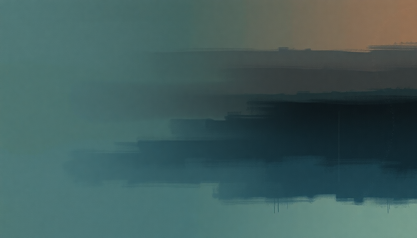 Fan-driven abstract illustration evoking the emotional arc of Sleep of No Dreaming by Porcupine Tree