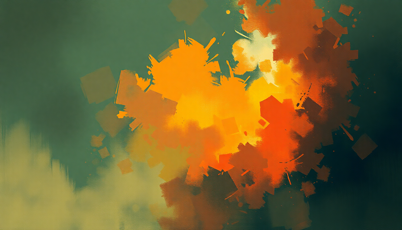 Fan-driven abstract illustration evoking the emotional arc of Slippin' and Slidin' (Peepin' and Hidin') by Little Richard