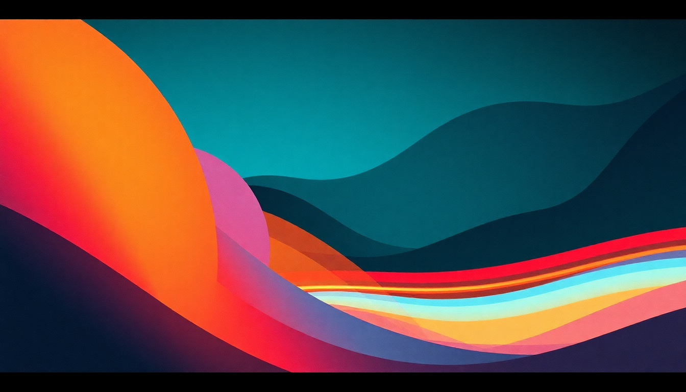 Fan-driven abstract illustration evoking the emotional arc of Slow Motion by Ultravox