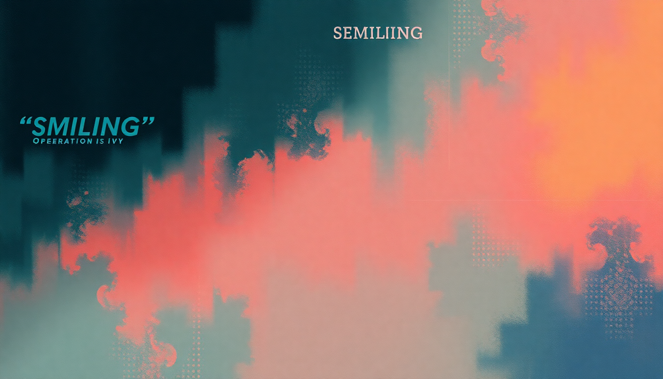 Fan-driven abstract illustration evoking the emotional arc of Smiling by Operation Ivy