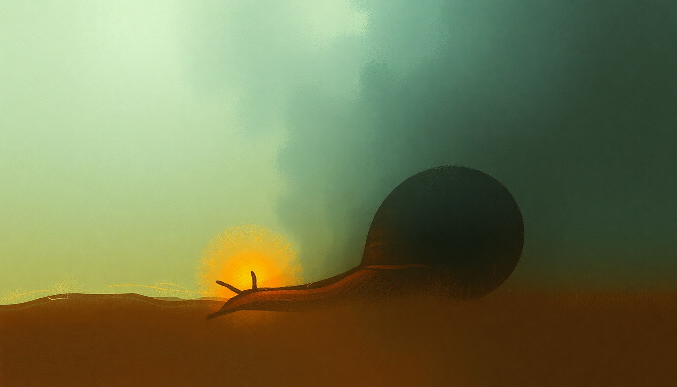 Fan-driven abstract illustration evoking the emotional arc of Snail by The Smashing Pumpkins