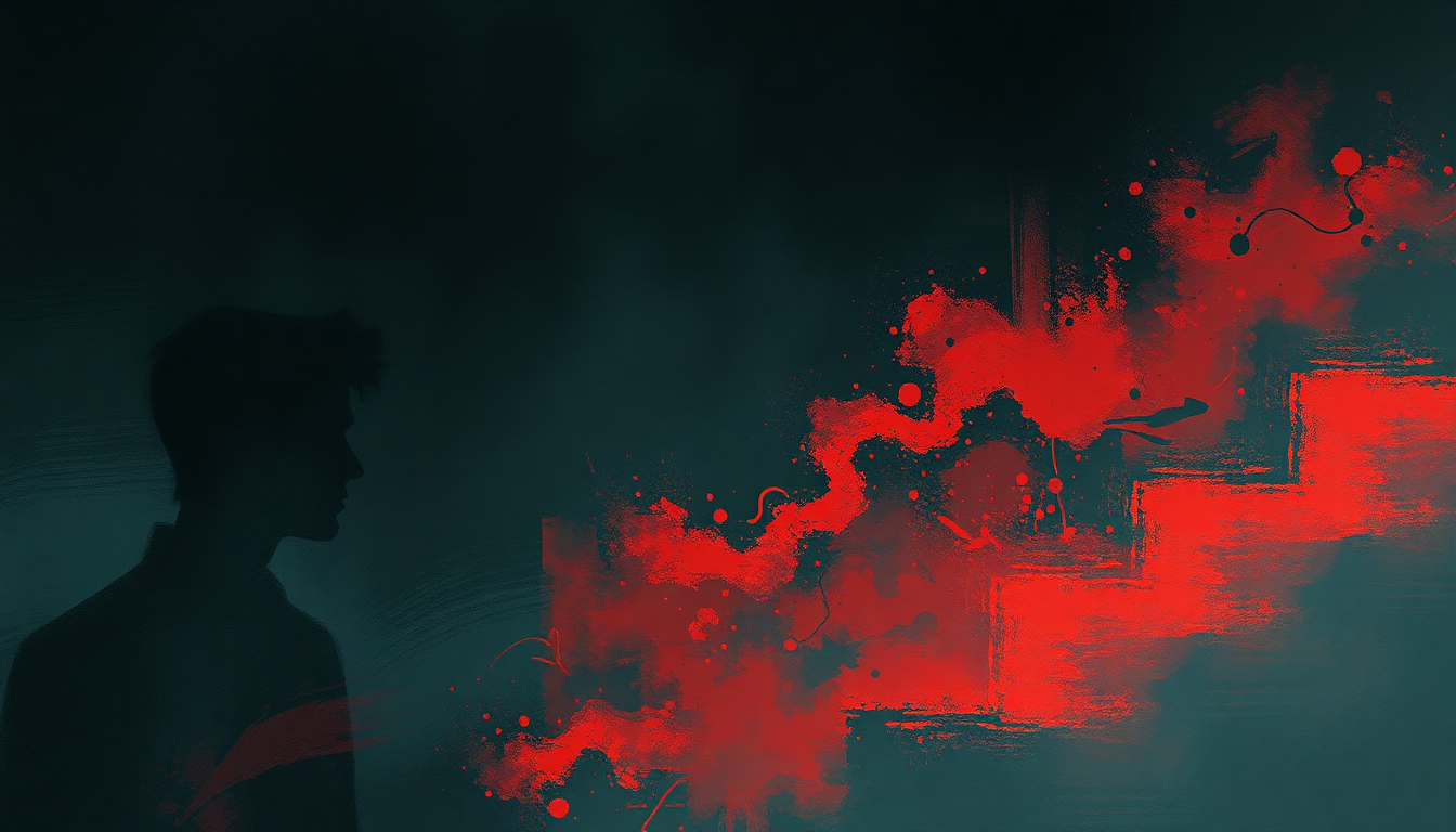 Fan-driven abstract illustration evoking the emotional arc of Social Outcast by Circle Jerks