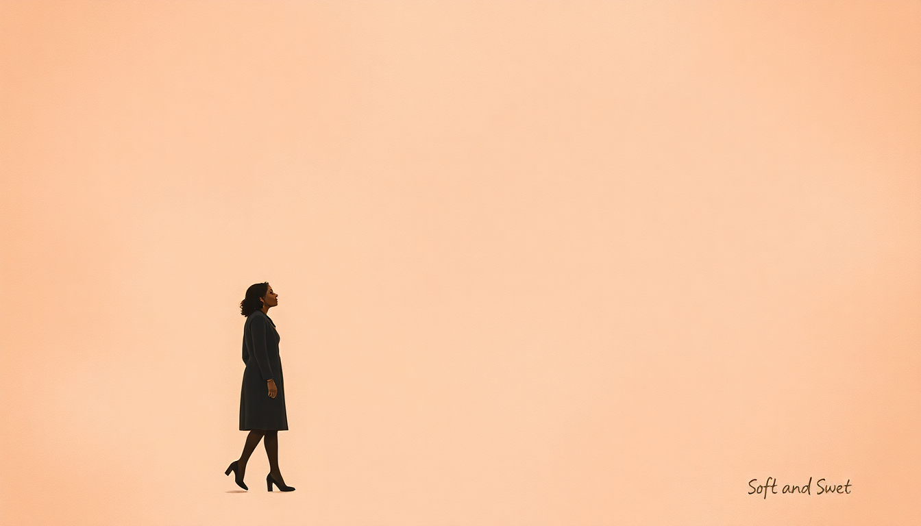 Fan-driven abstract illustration evoking the emotional arc of Soft and Sweet by Clifford Brown