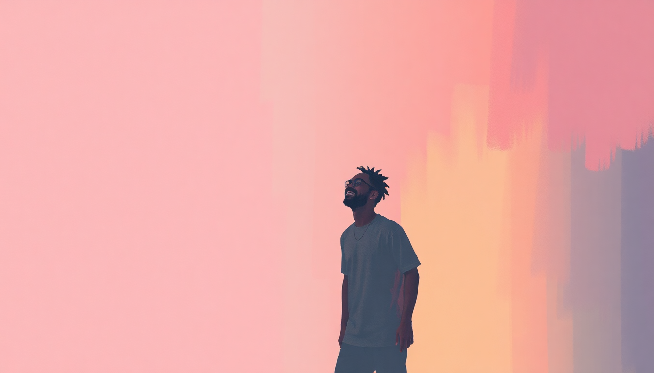 Fan-driven abstract illustration evoking the emotional arc of Soltero by Bad Bunny