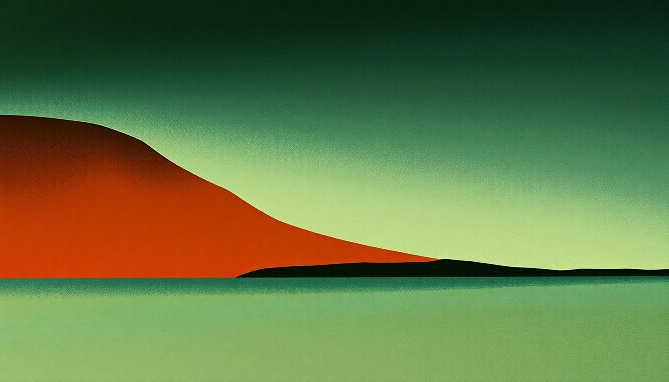 Fan-driven abstract illustration evoking the emotional arc of Some Alternatives by Tortoise