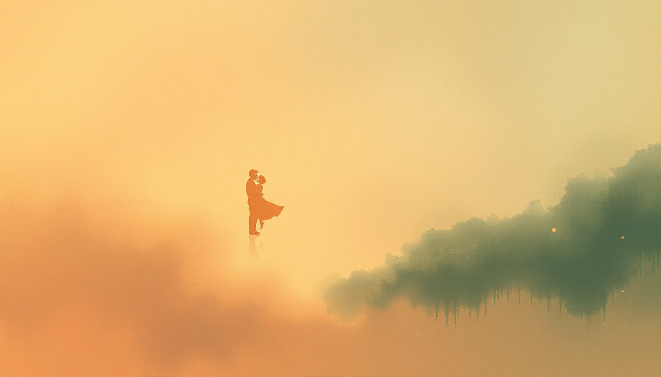 Fan-driven abstract illustration evoking the emotional arc of Someday My Prince Will Come by Disney