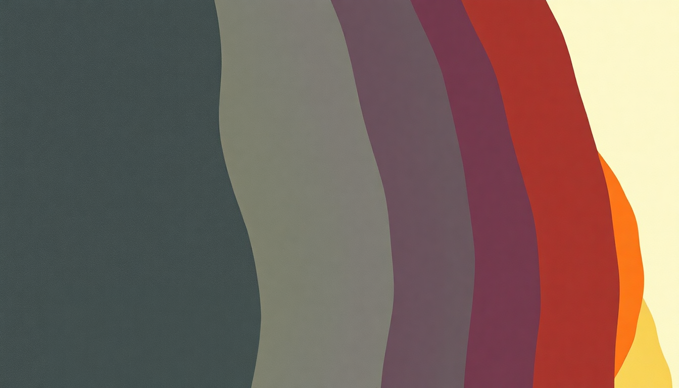 Fan-driven abstract illustration evoking the emotional arc of Some of Them Are Old by Brian Eno