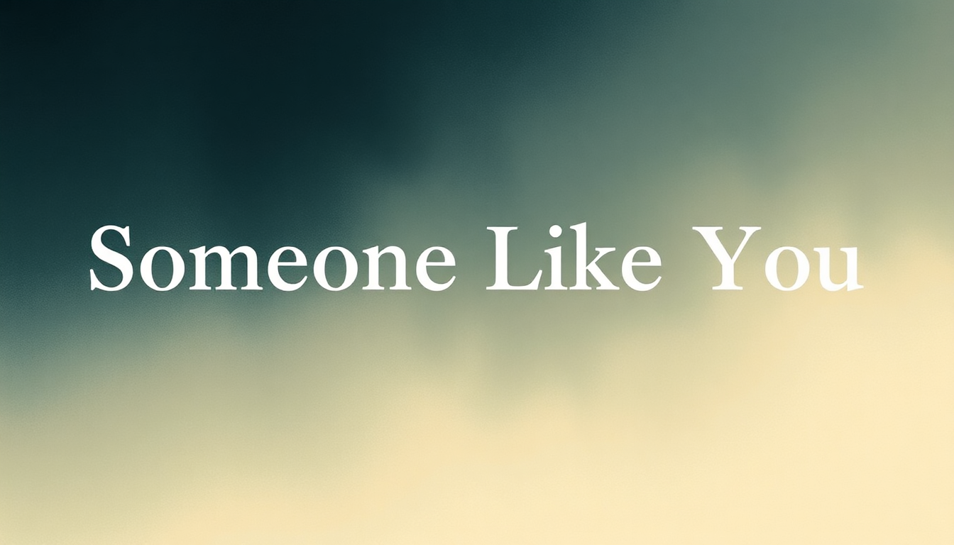 Fan-driven abstract illustration evoking the emotional arc of Someone Like You by Adele