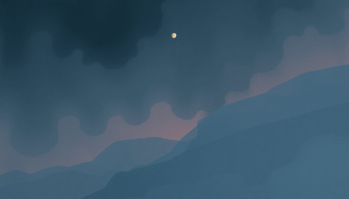 Fan-driven abstract illustration evoking the emotional arc of Someone's Missing by MGMT