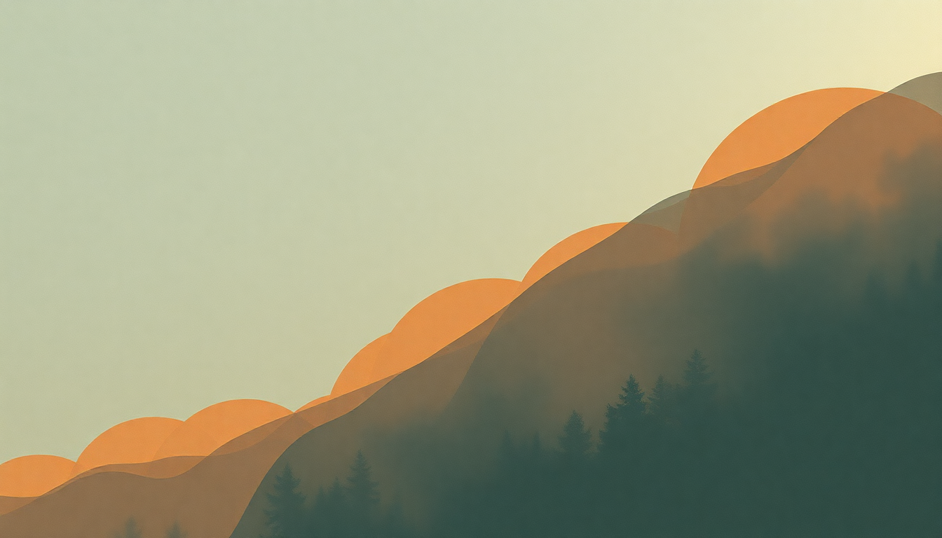 Fan-driven abstract illustration evoking the emotional arc of Something by Julien Baker