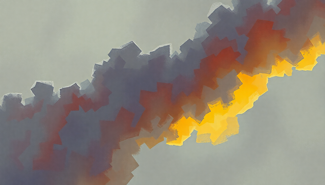 Fan-driven abstract illustration evoking the emotional arc of Sometimes I Feel Like Screaming by Deep Purple