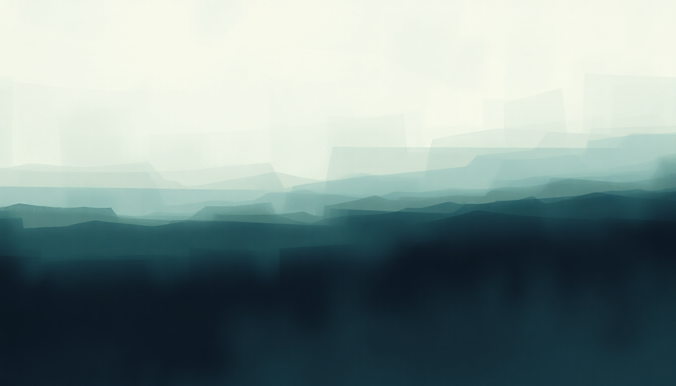 Fan-driven abstract illustration evoking the emotional arc of Sonatine by Maurice Ravel