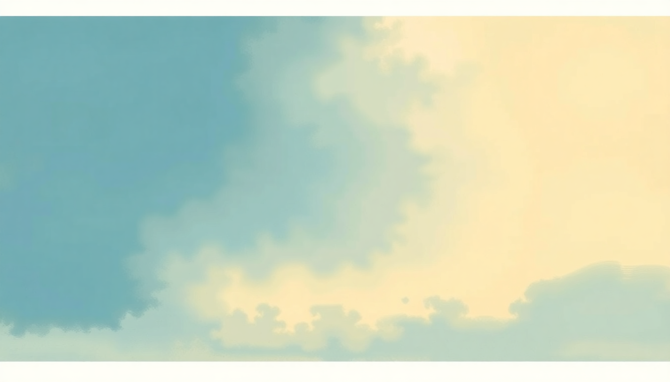 Fan-driven abstract illustration evoking the emotional arc of Song for the Asking by Simon and Garfunkel