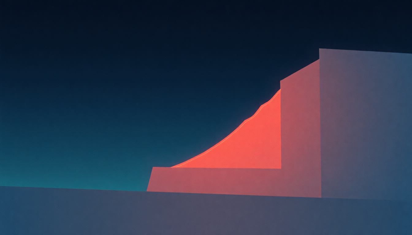 Fan-driven abstract illustration evoking the emotional arc of Sorry Somehow by Hüsker Dü