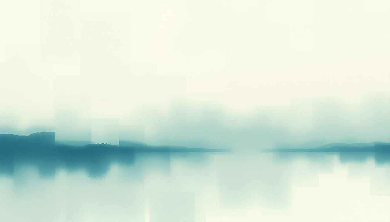 Fan-driven abstract illustration evoking the emotional arc of Souvenirs by Lambchop