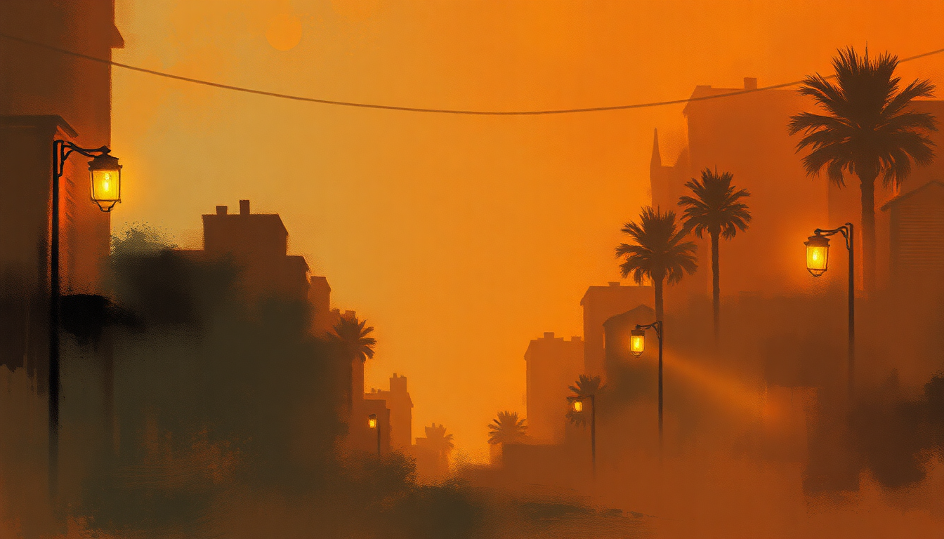 Fan-driven abstract illustration evoking the emotional arc of Spanish Harlem by Ben E King