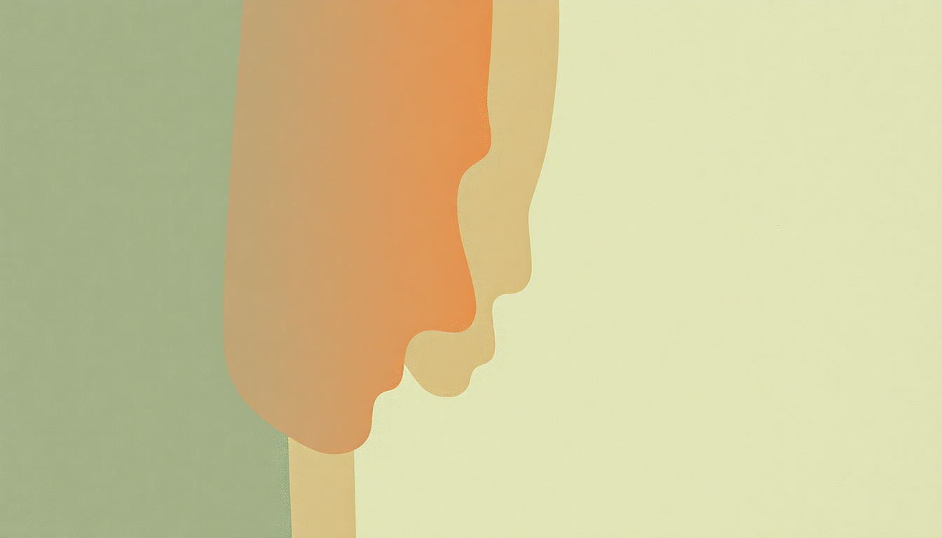 Fan-driven abstract illustration evoking the emotional arc of Spanish Wedding by Andy Shauf