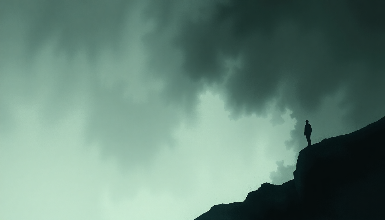 Fan-driven abstract illustration evoking the emotional arc of Spectre by Radiohead