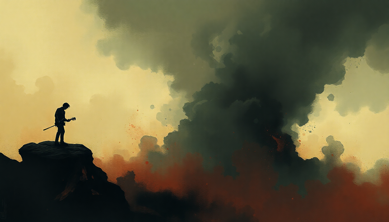 Fan-driven abstract illustration evoking the emotional arc of Spookshow Baby by Rob Zombie