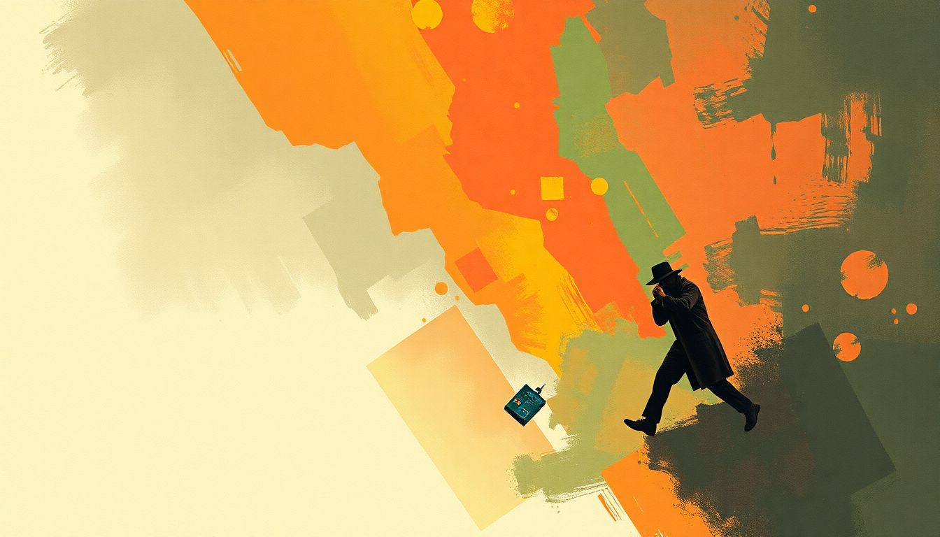 Fan-driven abstract illustration evoking the emotional arc of Spy vs Spy by Sly and Robbie