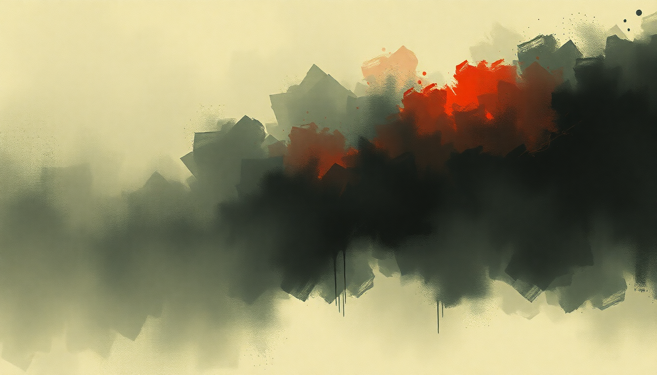 Fan-driven abstract illustration evoking the emotional arc of Stagger Lee by Nick Cave & The Bad Seeds