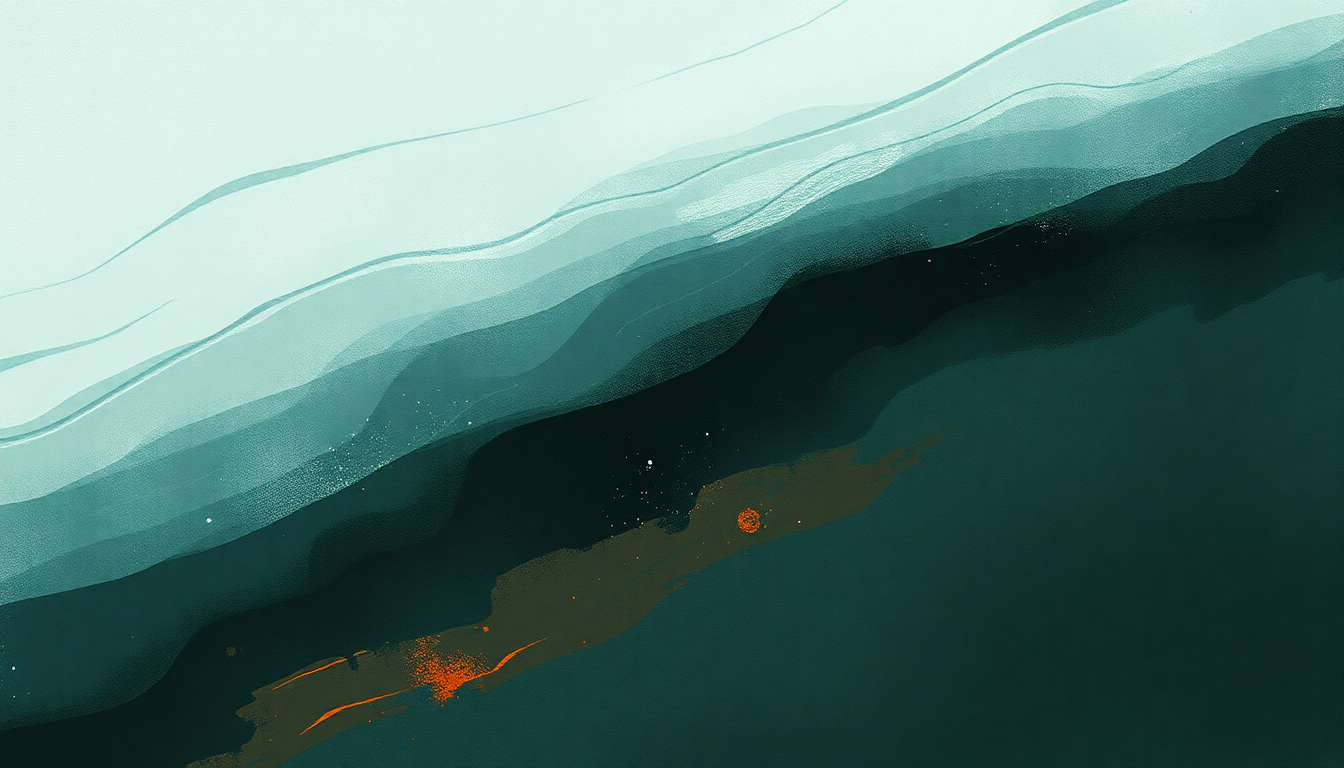 Fan-driven abstract illustration evoking the emotional arc of Stained Silver by Cave In