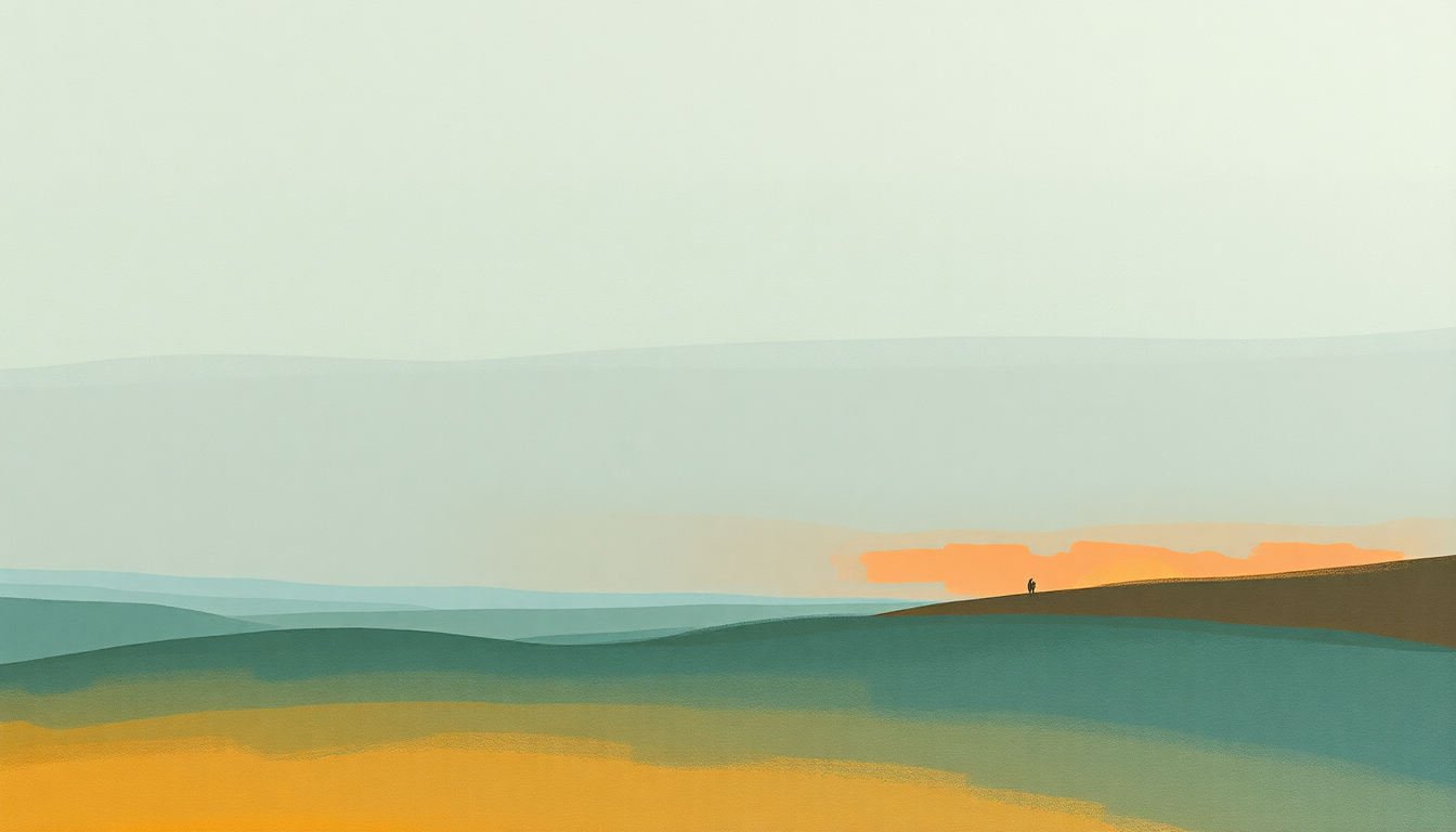 Fan-driven abstract illustration evoking the emotional arc of Stand on the Horizon by Franz Ferdinand