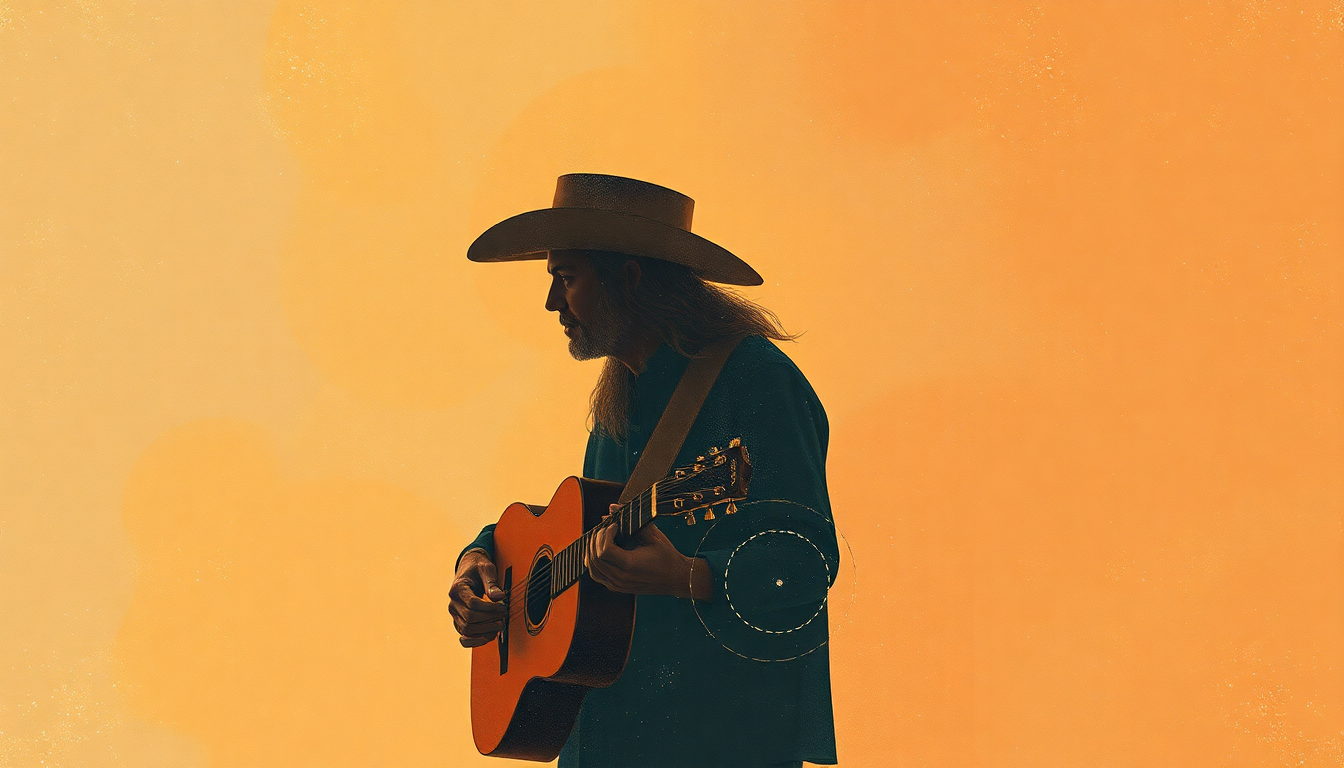 Fan-driven abstract illustration evoking the emotional arc of Stardust by Willie Nelson