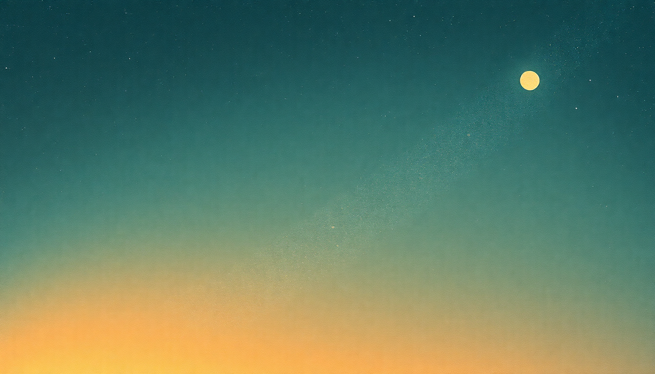 Fan-driven abstract illustration evoking the emotional arc of Stella by Starlight by Jim Hall