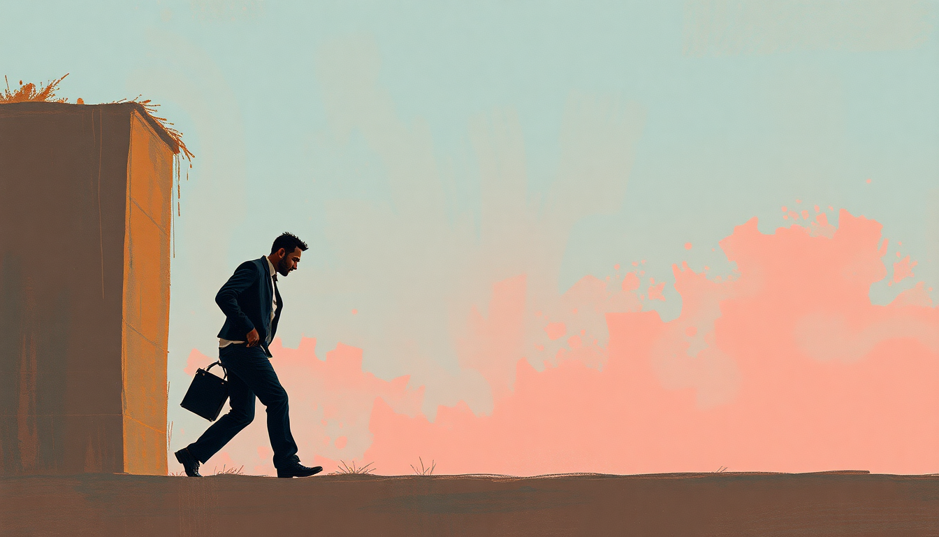 Fan-driven abstract illustration evoking the emotional arc of Steppin' Out with My Baby by Tony Bennett