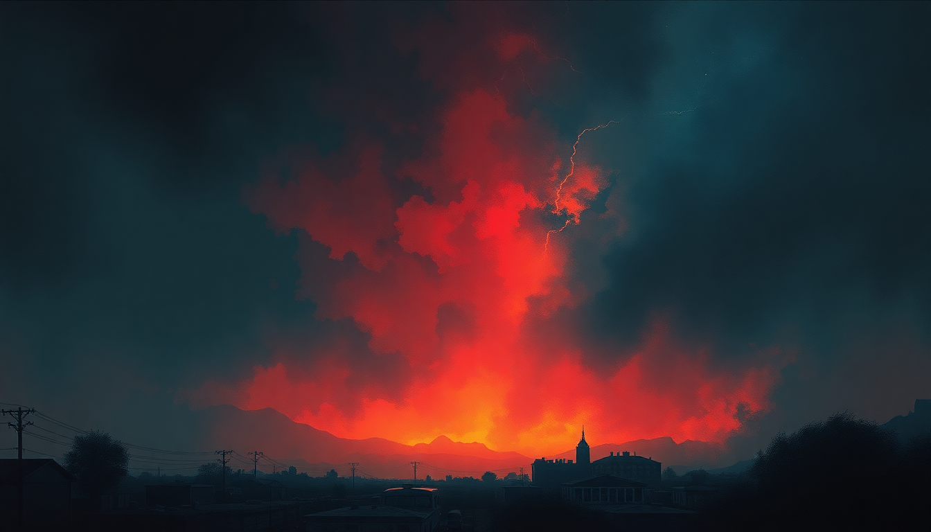 Fan-driven abstract illustration evoking the emotional arc of Still Life by Iron Maiden