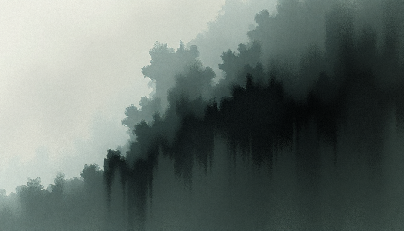 Fan-driven abstract illustration evoking the emotional arc of Stones from the Sky by Neurosis